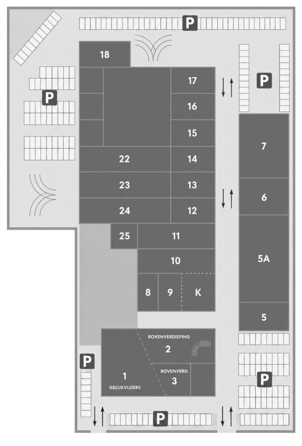 Plattegrond van het Grupo bedrijvencentrum
